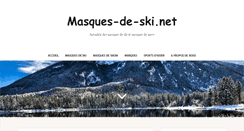 Desktop Screenshot of masques-de-ski.net